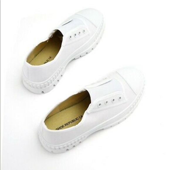 White canvas chunky sneaker - Picture 3 of 9